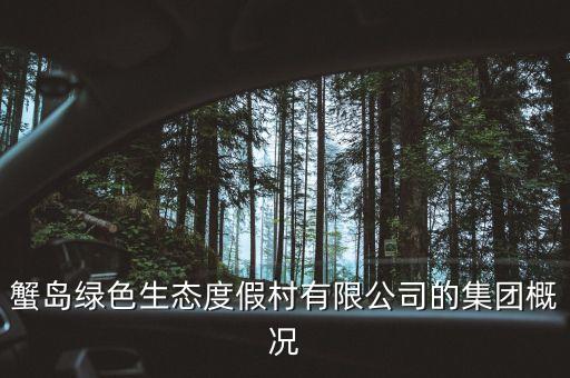 蟹島綠色生態(tài)度假村有限公司的集團(tuán)概況