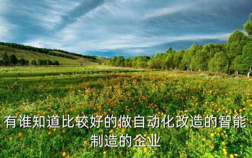 工廠自動化生產(chǎn)線改造行業(yè)，自動化改造以哪個行業(yè)為目標(biāo)呢