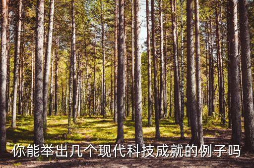 你能舉出幾個現(xiàn)代科技成就的例子嗎