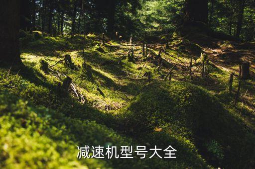 減速機(jī)型號大全