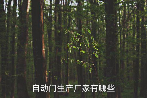 自動門生產(chǎn)廠家有哪些