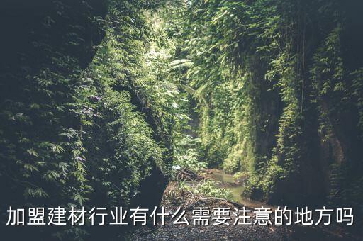 加盟建材行業(yè)有什么需要注意的地方嗎