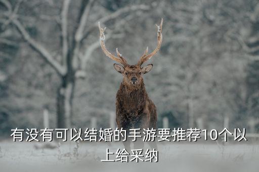 可以結婚的手游前十名，有哪些游戲可以玩結婚的呢