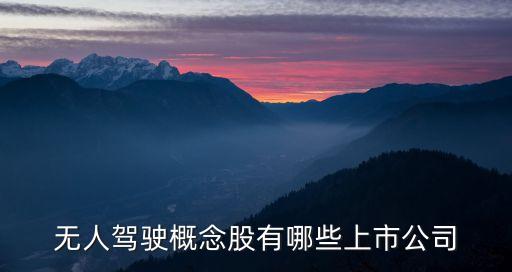 無(wú)人駕駛概念股有哪些上市公司