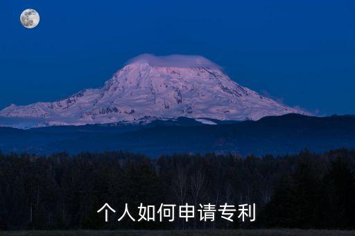 自己如何申請個人專利，個人如何申請專利