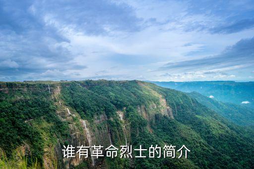 誰有革命烈士的簡介