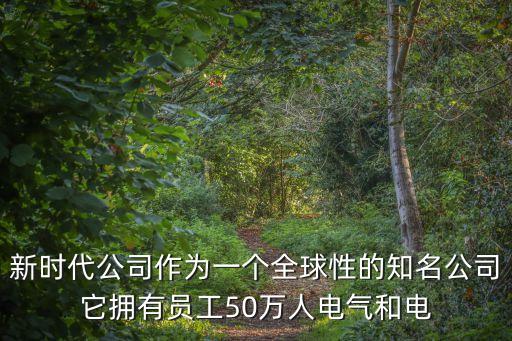 新時(shí)代公司作為一個(gè)全球性的知名公司它擁有員工50萬人電氣和電