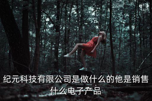 紀(jì)元科技有限公司是做什么的他是銷售什么電子產(chǎn)品