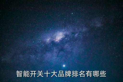 智能開關十大品牌排名有哪些