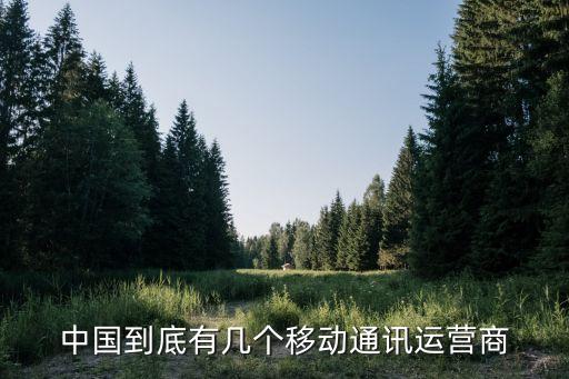 中國到底有幾個移動通訊運(yùn)營商