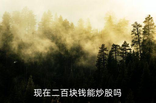 新手200元可以炒股嗎，200塊錢能炒股不