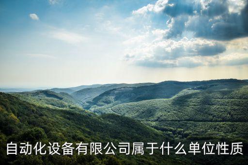 自動(dòng)化設(shè)備有限公司屬于什么單位性質(zhì)