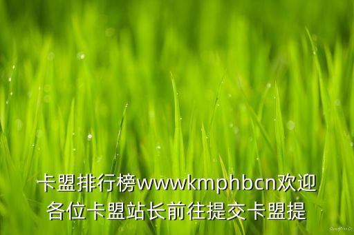 卡盟排行榜wwwkmphbcn歡迎各位卡盟站長(zhǎng)前往提交卡盟提