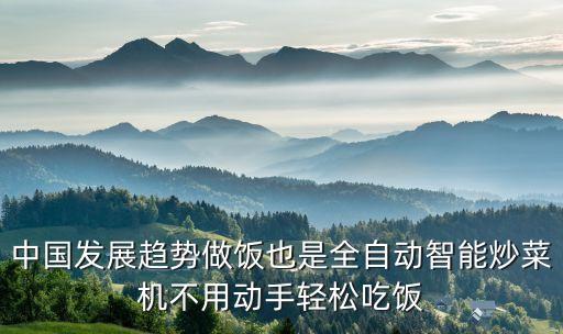 中國發(fā)展趨勢(shì)做飯也是全自動(dòng)智能炒菜機(jī)不用動(dòng)手輕松吃飯