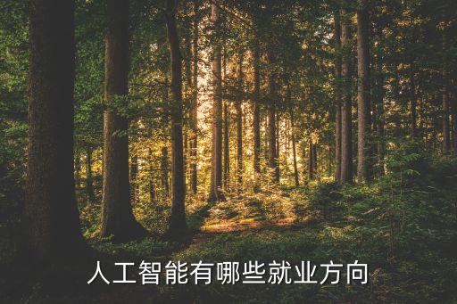 人工智能有哪些就業(yè)方向
