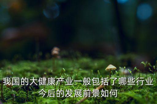 我國的大健康產(chǎn)業(yè)一般包括了哪些行業(yè)今后的發(fā)展前景如何