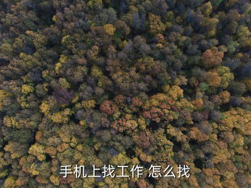 手機(jī)上找工作 怎么找