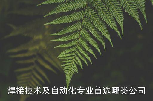 焊接技術(shù)及自動化專業(yè)首選哪類公司