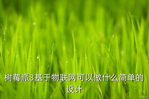 設(shè)計一款物聯(lián)網(wǎng)產(chǎn)品 創(chuàng)意方案，樹莓派3基于物聯(lián)網(wǎng)可以做什么簡單的設(shè)計
