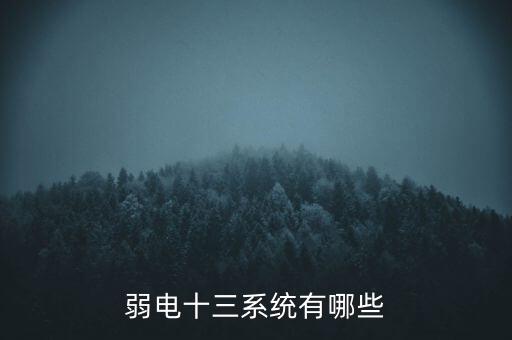 弱電系統(tǒng)有哪些，弱電十三系統(tǒng)有哪些