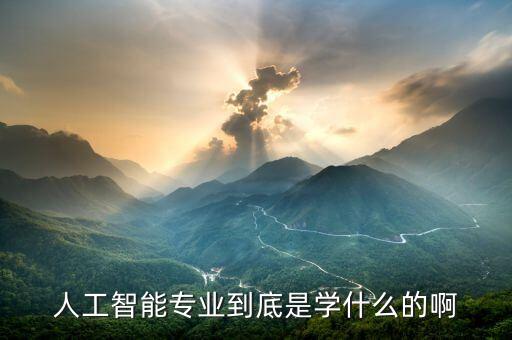 人工智能專業(yè)到底是學什么的啊