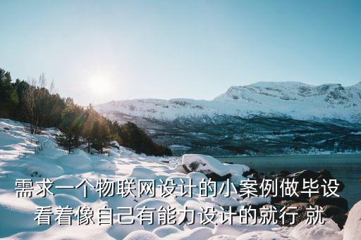 物聯(lián)網(wǎng)創(chuàng)意設(shè)計方案報告，需求一個物聯(lián)網(wǎng)設(shè)計的小案例做畢設(shè) 看著像自己有能力設(shè)計的就行 就