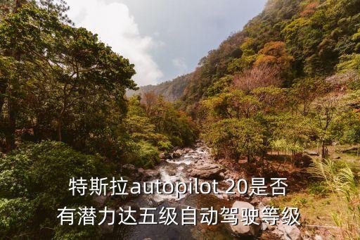 特斯拉autopilot 20是否有潛力達(dá)五級(jí)自動(dòng)駕駛等級(jí)
