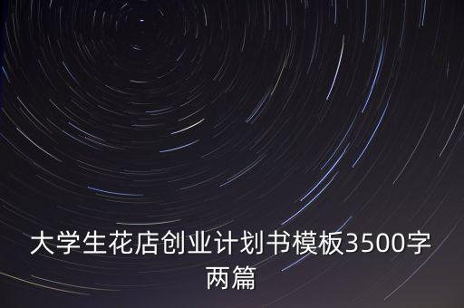 大學(xué)生花店創(chuàng)業(yè)計(jì)劃書模板3500字兩篇