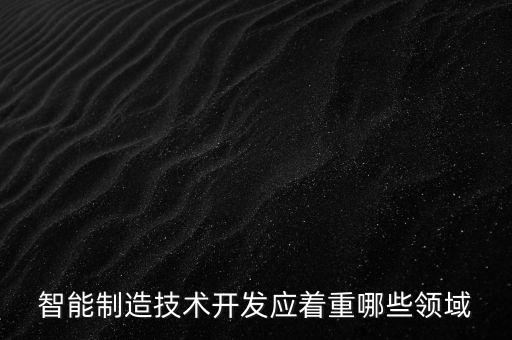 智能制造技術開發(fā)應著重哪些領域