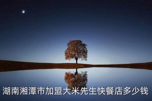 湖南湘潭市加盟大米先生快餐店多少錢