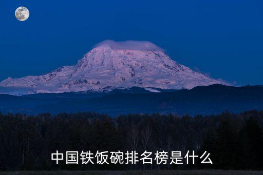 中國鐵飯碗排名榜是什么
