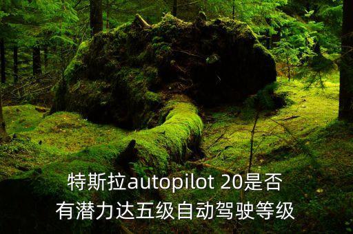 特斯拉autopilot 20是否有潛力達五級自動駕駛等級