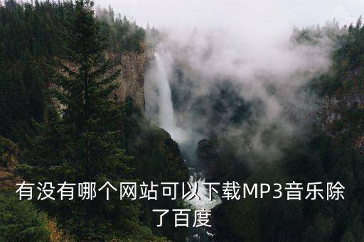 有沒有哪個(gè)網(wǎng)站可以下載MP3音樂除了百度