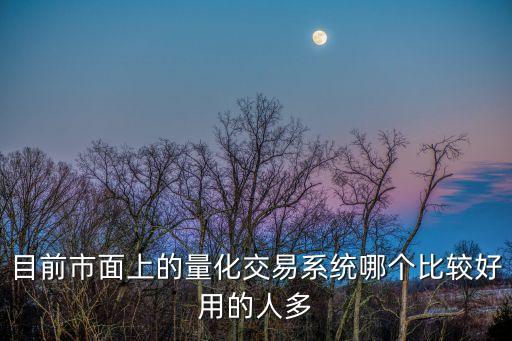 目前市面上的量化交易系統(tǒng)哪個比較好用的人多