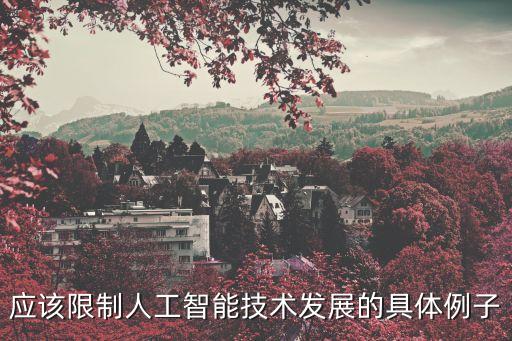 應(yīng)該限制人工智能技術(shù)發(fā)展的具體例子