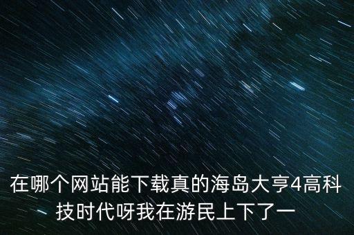 海島大亨4高科技時(shí)代下載，在哪個(gè)網(wǎng)站能下載真的海島大亨4高科技時(shí)代呀我在游民上下了一