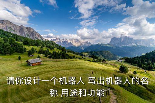 請(qǐng)你設(shè)計(jì)一個(gè)機(jī)器人 寫(xiě)出機(jī)器人的名稱 用途和功能