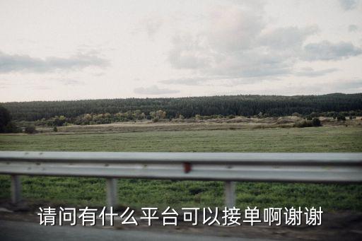 請問有什么平臺可以接單啊謝謝
