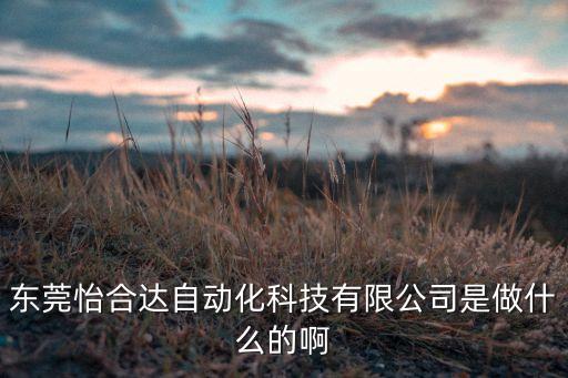 東莞怡合達(dá)自動(dòng)化科技有限公司是做什么的啊