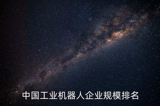 中國工業(yè)機器人企業(yè)規(guī)模排名