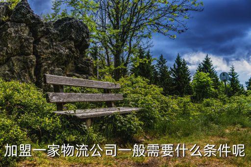 加盟一家物流公司一般需要什么條件呢