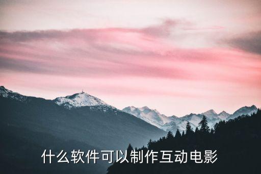 什么軟件可以制作互動(dòng)電影