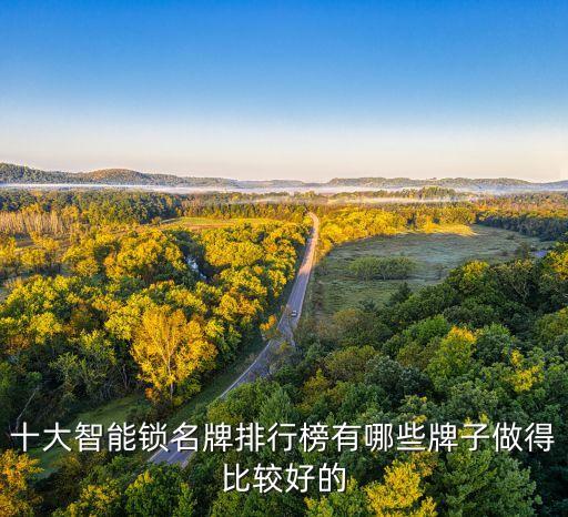 十大智能鎖名牌排行榜有哪些牌子做得比較好的