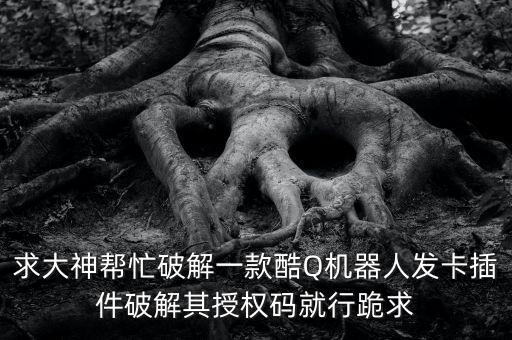 求大神幫忙破解一款酷Q機器人發(fā)卡插件破解其授權(quán)碼就行跪求