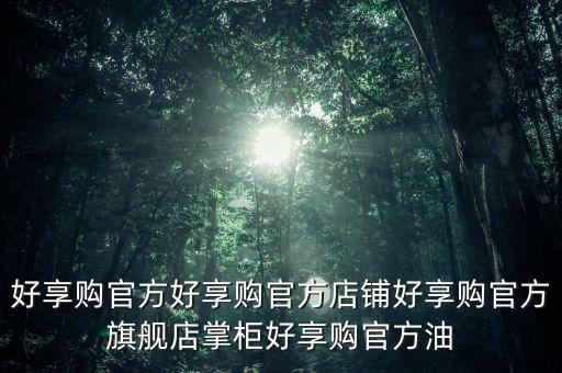 好享購官方好享購官方店鋪好享購官方旗艦店掌柜好享購官方油