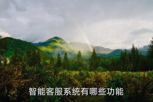 智能客服系統(tǒng)有哪些功能