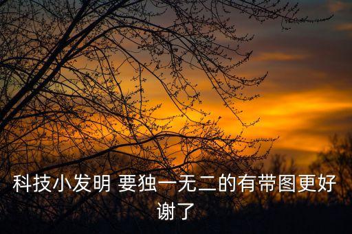 科技小發(fā)明 要獨(dú)一無(wú)二的有帶圖更好謝了