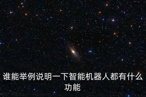 誰能舉例說明一下智能機器人都有什么功能