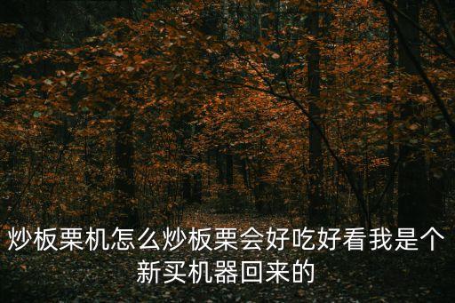 滾筒板栗機(jī)怎樣炒，滾筒式板栗機(jī)怎么炒栗子