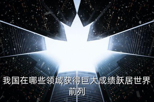 我國哪些領(lǐng)域走在世界前列，我國在哪些領(lǐng)域獲得巨大成績躍居世界前列
